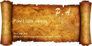 Pavliga Anna névjegykártya